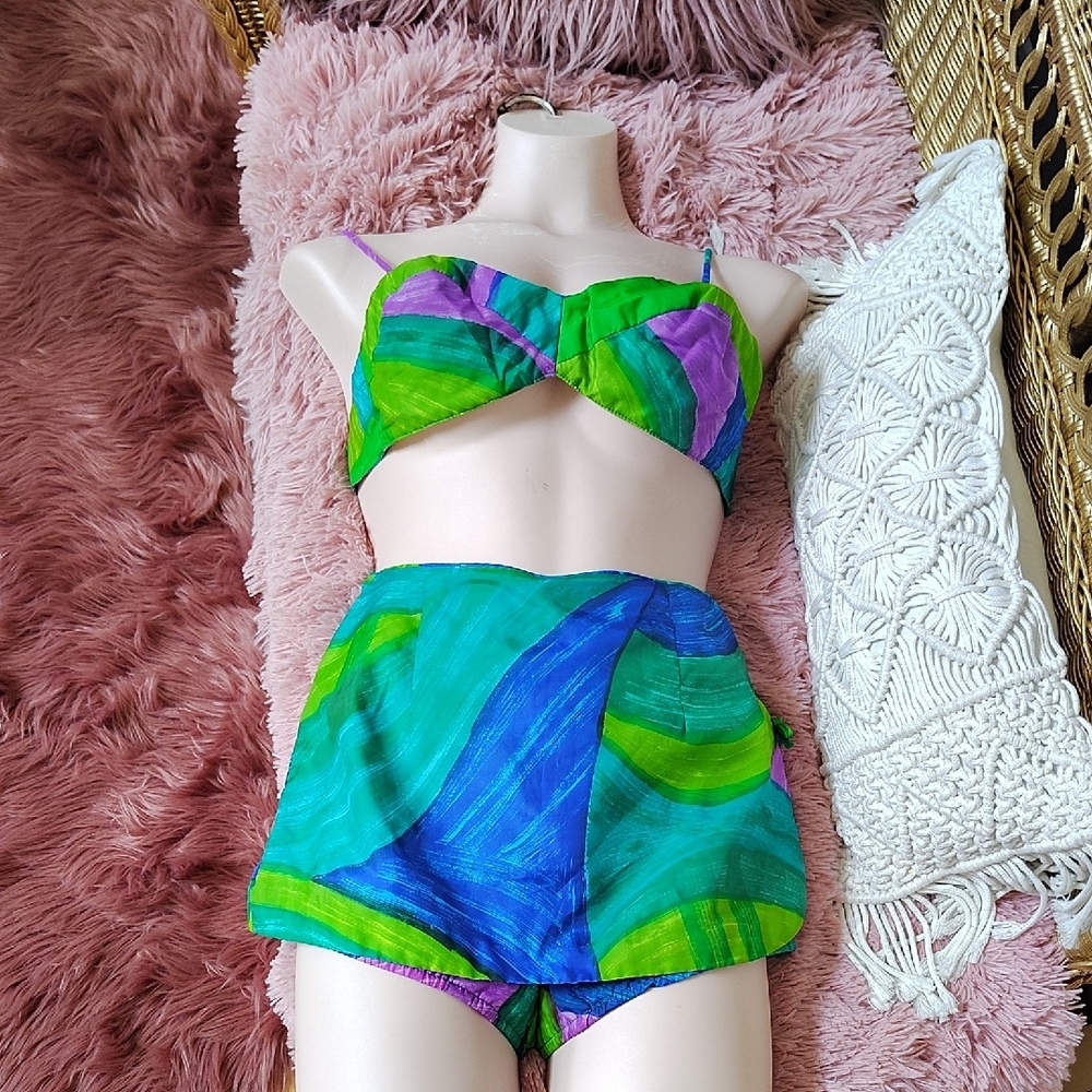 Vintage Retro Pin Up 1950s Bikini Set